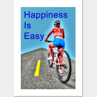 Happiness is easy - Bicycle Posters and Art